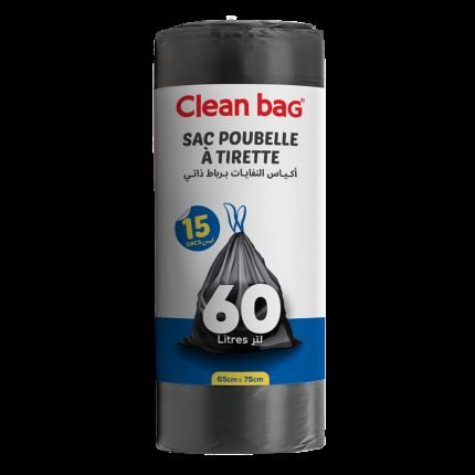 CLEAN BAG SAC POUBLLE 60L