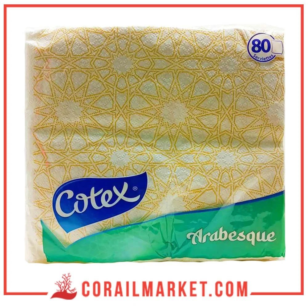 COTEX SERVIETTES DE TABLE ARABESQUE  80 PCS