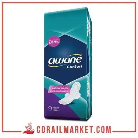 AWANE SERVIETTE HYGIENIQUE CONFORT LONGUE X 09