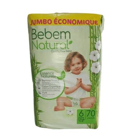 BEBEM COUCHE EXTRA LARGE  N6 70PCS *3