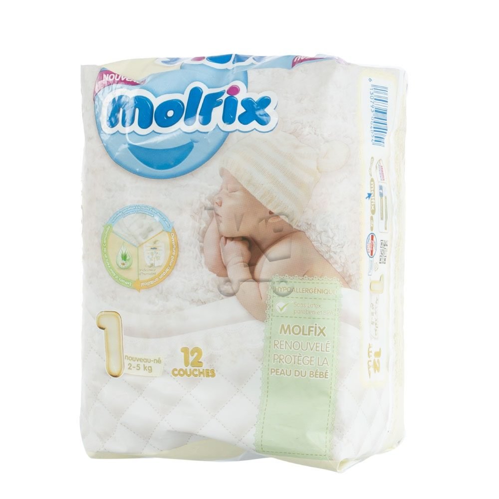 MOLFIX COUCHE  NEW BORN N01 12PCS
