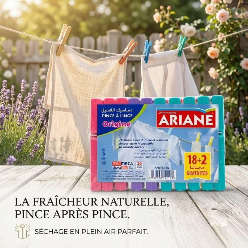ARIANE PINCE A LINGE 18+2 GRT PL116 *18