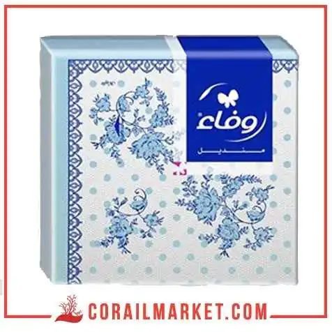 WAFA SERVIETTE 40X40 50 IMPRIME 2PLIS  *16