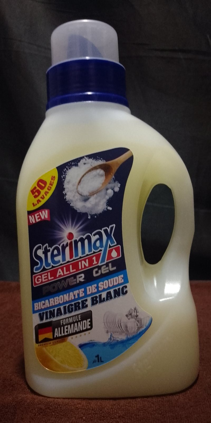 STERIMAX GEL LAVE VAISELLE BICARBONATE 1L STR03 *8